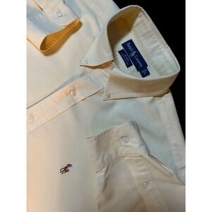 Ralph Lauren  Yellow Blake Long Sleeve Shirt With‎ Logo Size Large